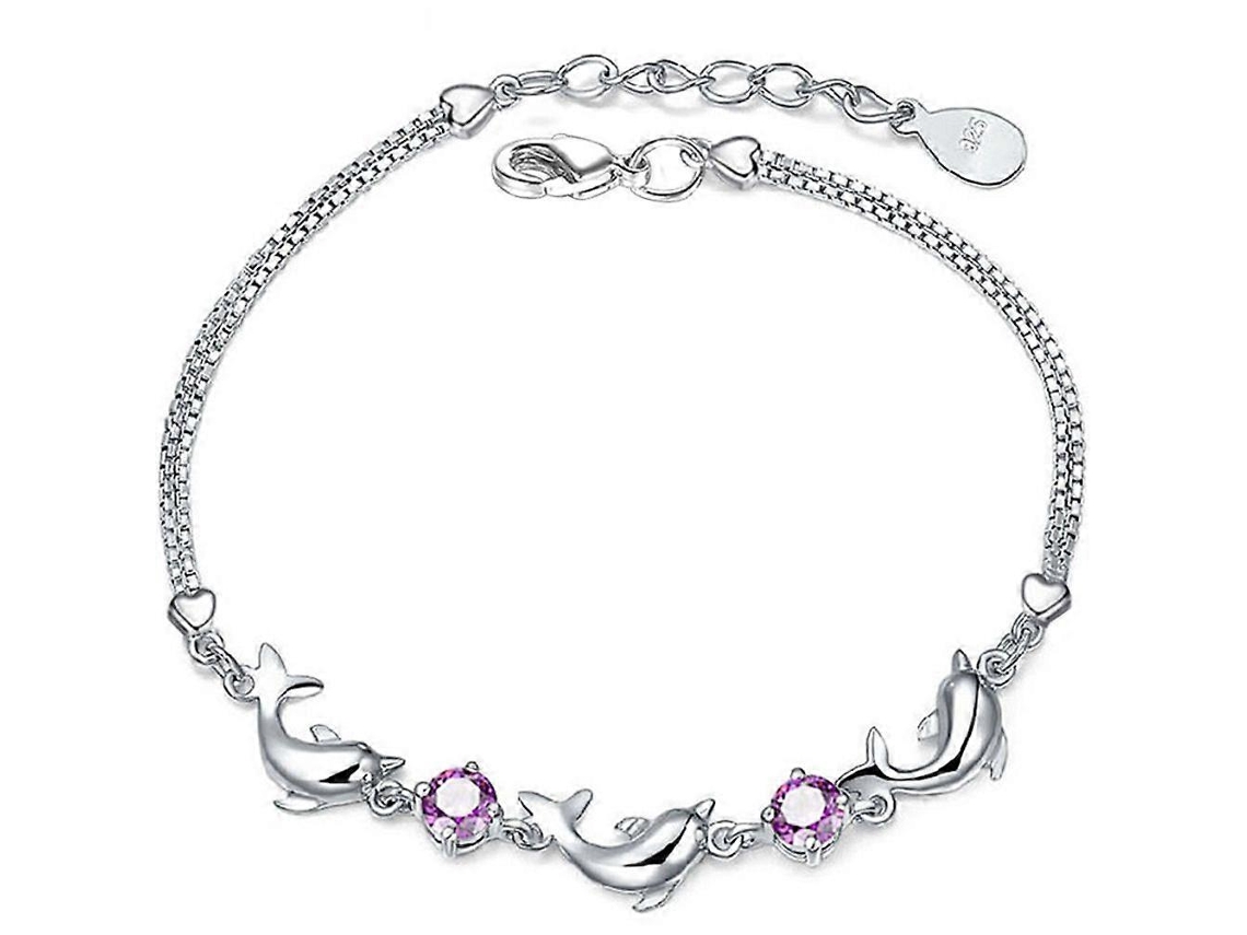 Pulsera de océano, pulsera de delfín con cristal, pulsera ajustable, joyería de playa, regalos Nostalgia88