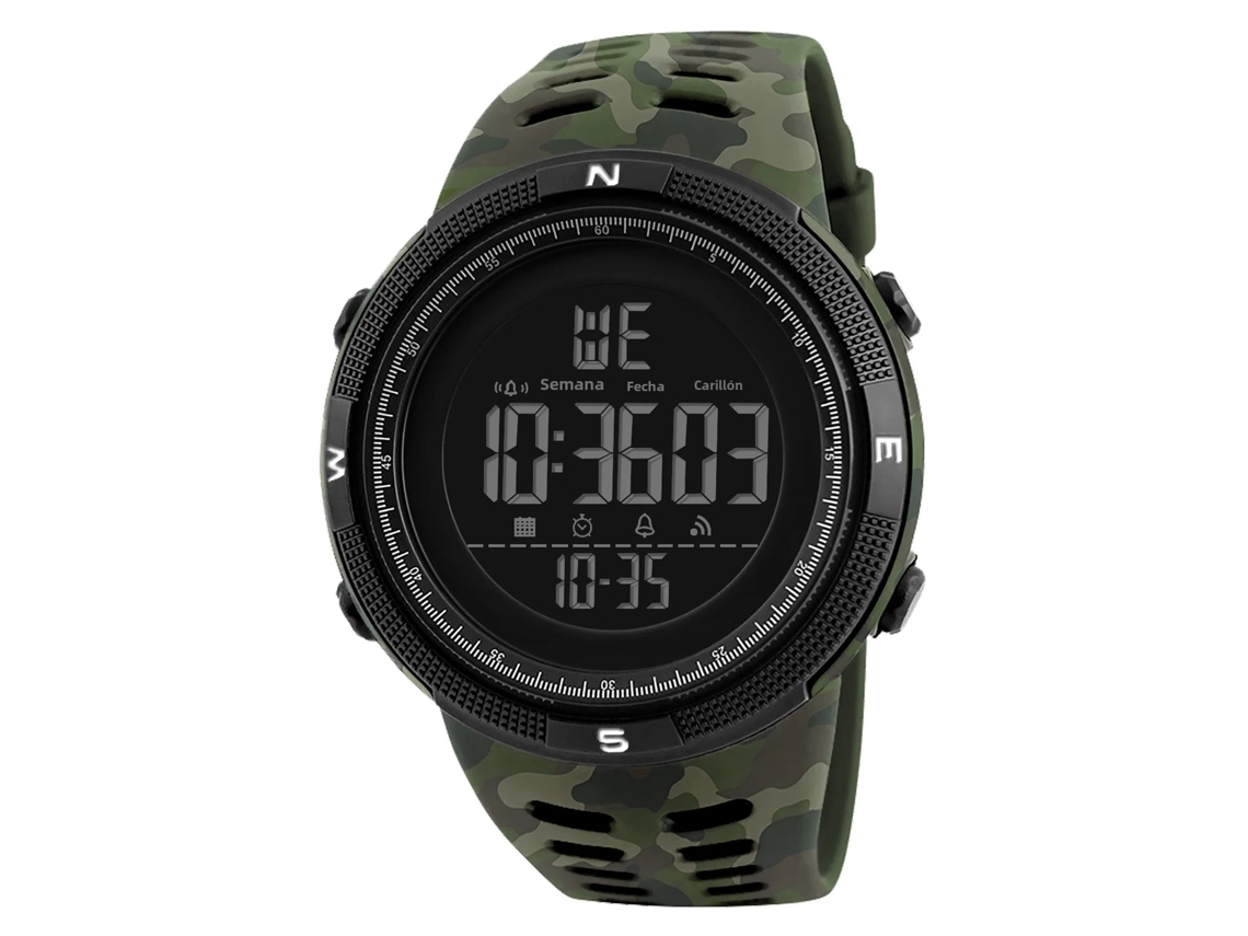 Reloj nuevo para hombre, modelo 1915, digital, con pantalla única, resistente al agua y a los golpes, con alarma y visualización del día de la semana.