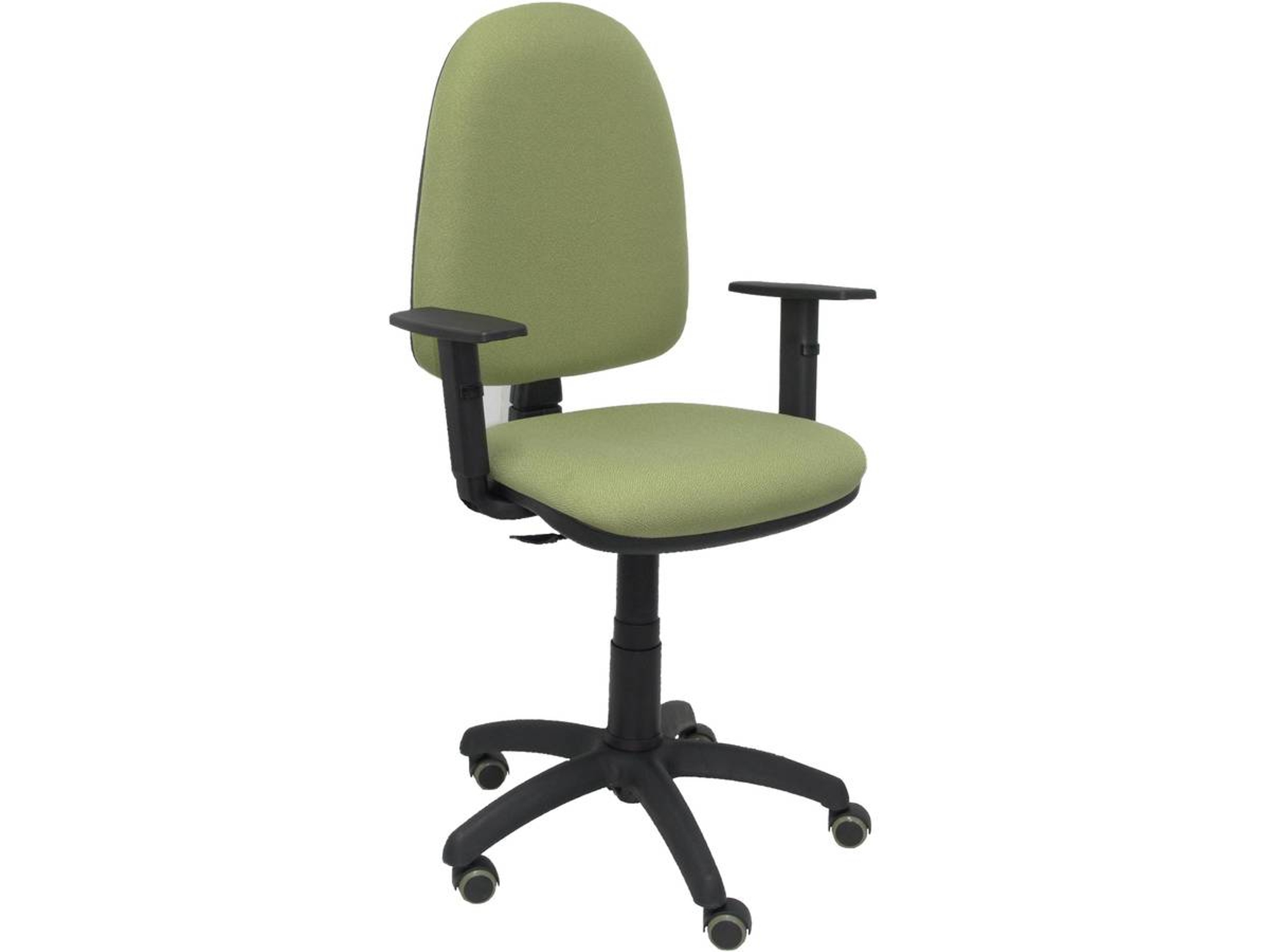 Silla de Escritorio Operativa PIQUERAS Y CRESPO Ayna Verde Olivo con ruedas de parqué (Brazos regulables - Tejido - Ruedas Parquet)
