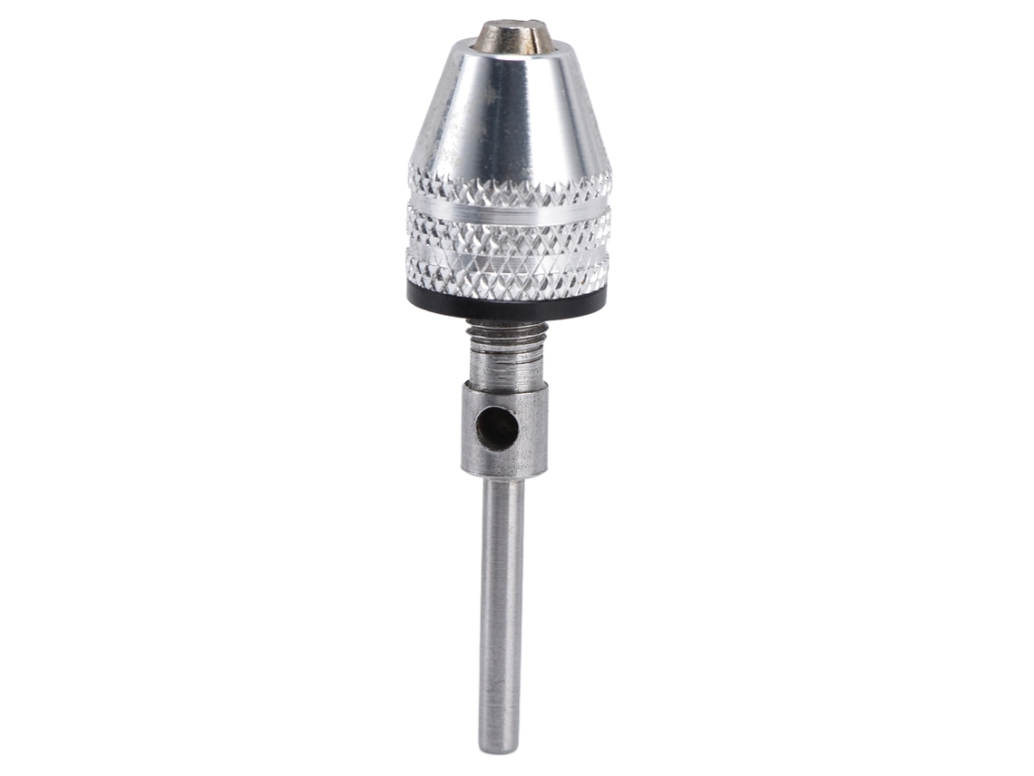 Adaptador de portabrocas sin llave para atornillador de impacto, 3 mordazas, 1/8 de pulgada, 0,3-3,4 mm, plateado