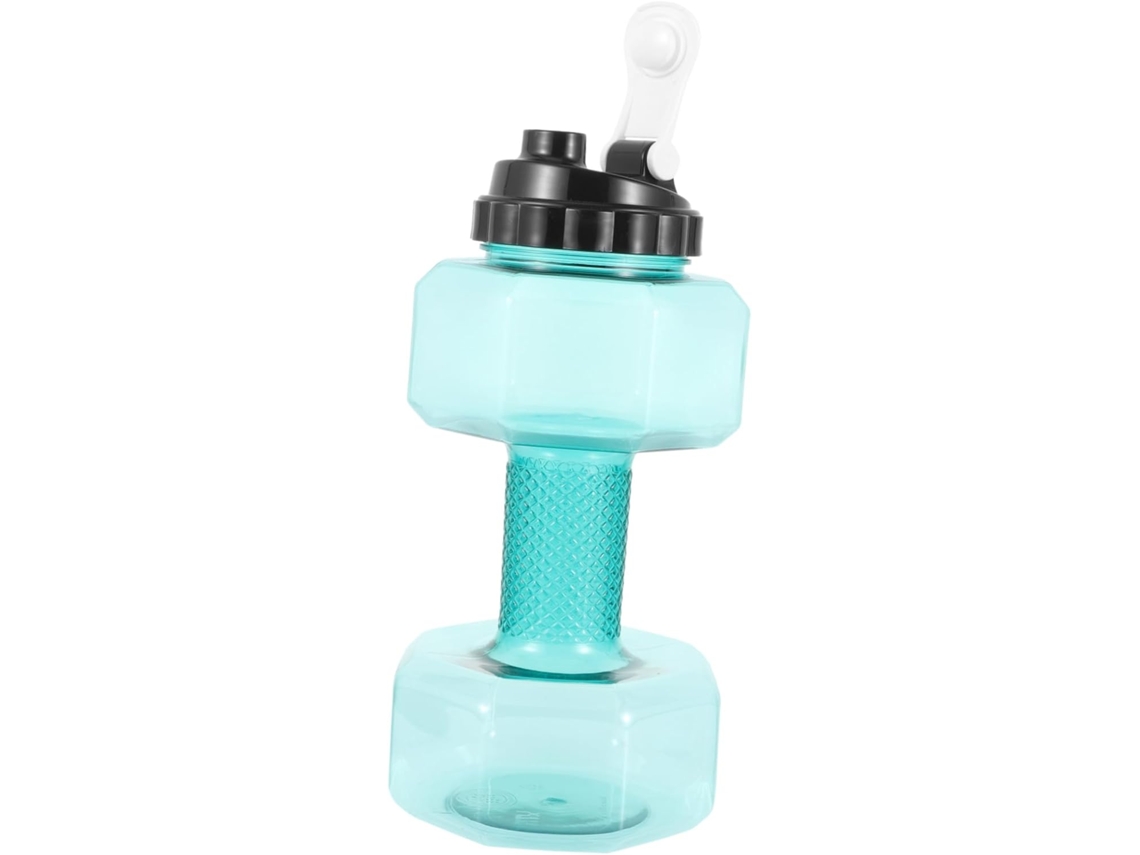 Botella de agua deportiva con mancuernas, verde, gran capacidad Slowmoose