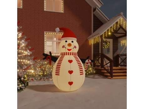 vidaXL Muñeco de nieve hinchable con LED 250 cm