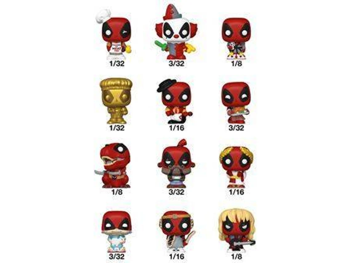 Figura Sorpresa FUNKO Bitty Pop! Singles: Deadpool (1 unidad - Envío Aleatorio)