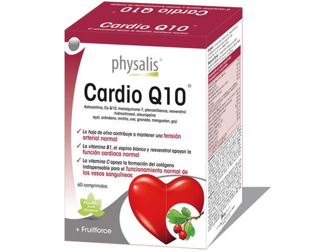 Complemento Alimentar PHYSALIS Cardio Q10 (Mango, Açai, Té Verde, Frambuesa - 60 Comprimidos)