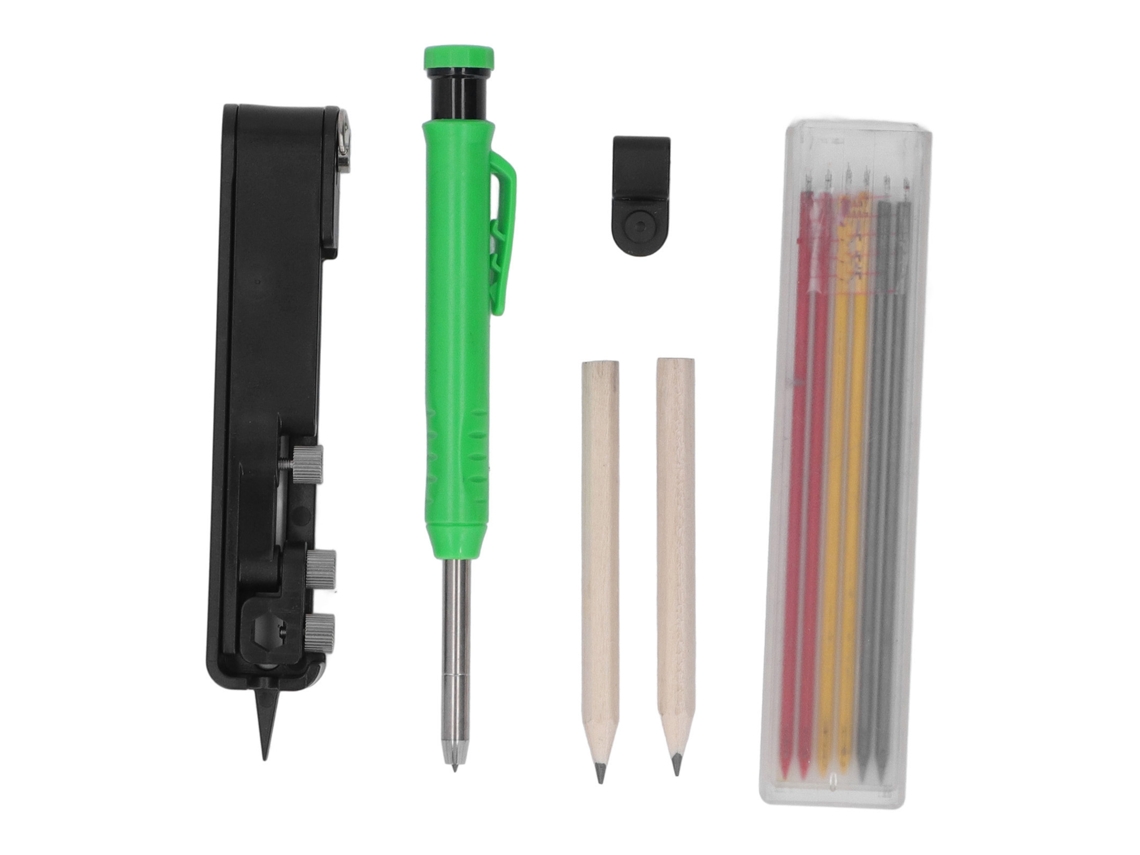 Lápiz Marcador Multifuncional Para Carpintería Con 6 Recambios Y 4 Modos De Uso Para Bricolaje Y Medición.