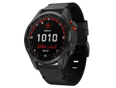 Correa De Reloj Inteligente Para Garmin Fenix 7S Solar Correa De Reloj Con Hebilla De Acero De Cuero De 20 Mm Negro VENISYMLIS