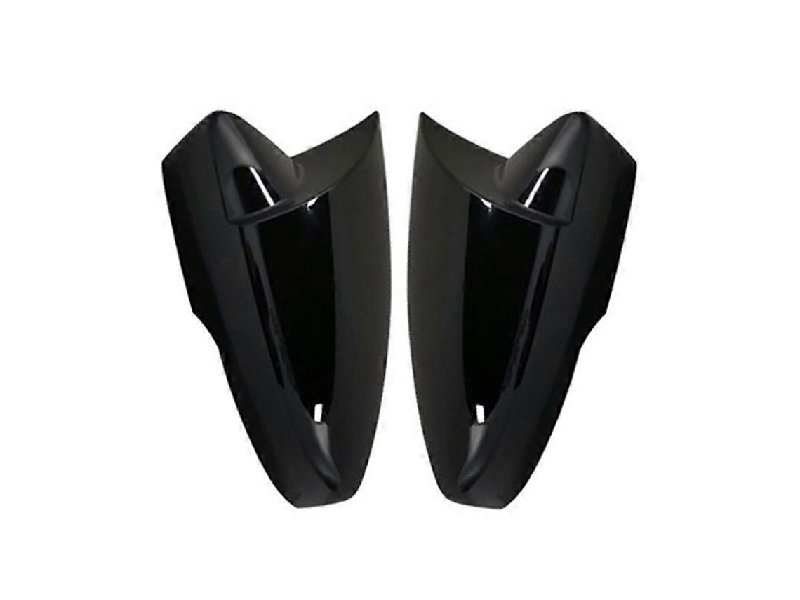 Compatible con Skoda 2013-2017, cubierta de espejo de fibra de carbono, bocina, moldura negra brillante