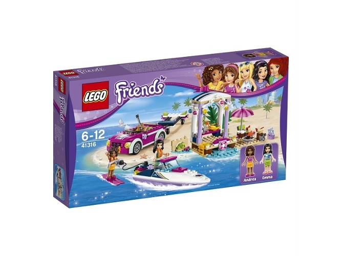 LEGO Friends: Transportador de lanchas rápidas Andrea 41316 (Edad Mínima: 6 - 309 Piezas)
