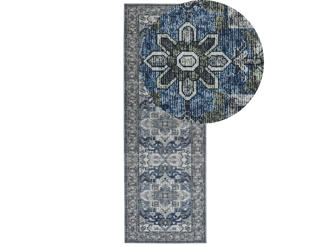 Alfombra BELIANI Kottar de Poliéster Gris 80x240