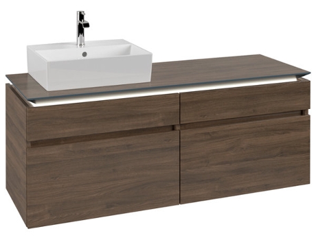 Villeroy &amp Boch Legato Vanity unit B614 1400x550x500mm lavabo a la izquierda iluminación LED