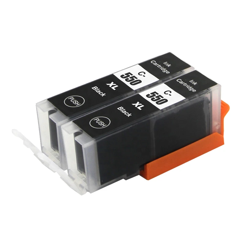 2pcs Negropgi550 Cli551 Para Cartucho Canon Pgi-550 Cli-551 Para Pixma Ip7250 Mg5450 Mg5550 Mg5650 Mg5655 Mg6350 Mg6450