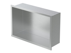 Nicho de ducha 30x20 cm Estante de pared de acero inoxidable plateado LUXEBATH