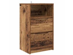 Mesita de noche antigua de madera con cajón MAISON EXCLUSIVE (40x30x467 cm)