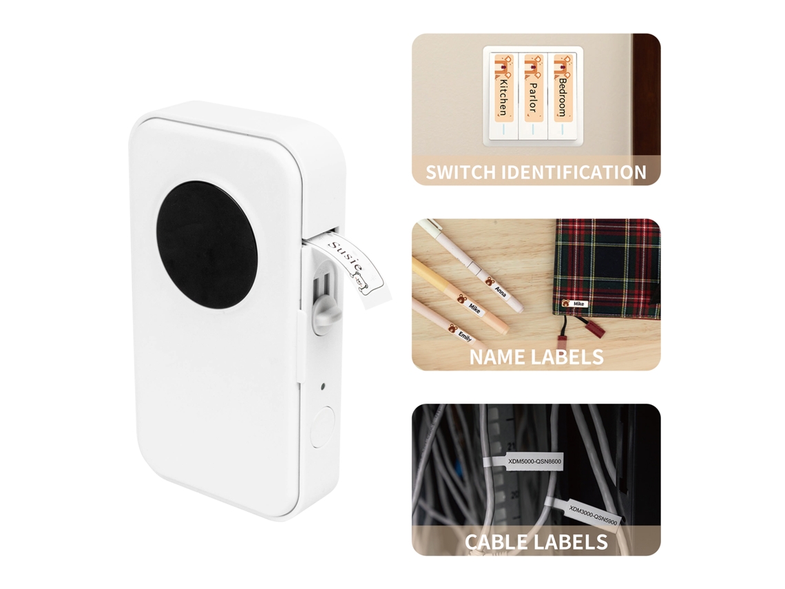 Impresora Térmica Portátil Aimo D35 Mini Con Bluetooth Para Ios Y Android, Incluye 3 Rollos.