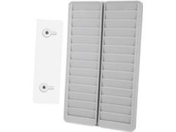 Soporte de pared para tarjetas con compartimentos, fácil de instalar y reutilizable, ideal para la oficina.