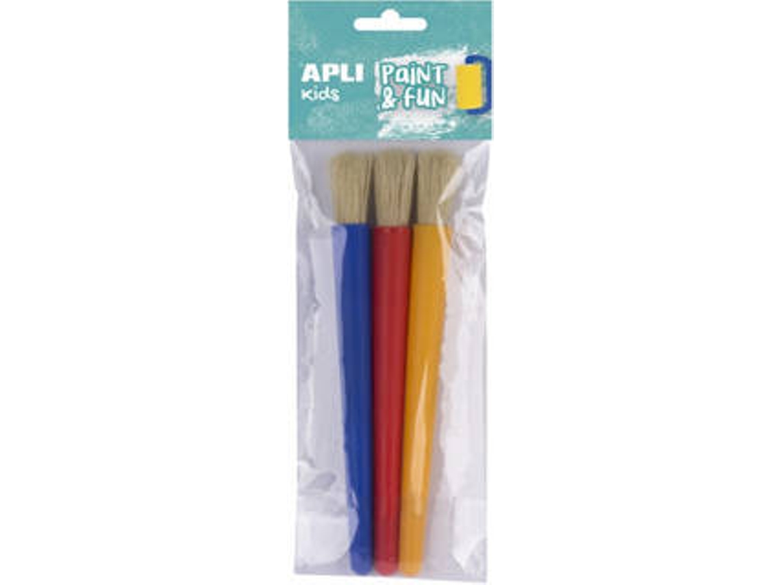 Pincel para Guache y Aguarela APLI Jumbo Ponta Redonda (3 un)