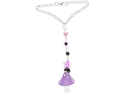 Adorno Colgante Hongo Morado Práctico Anillo Resina Acero Inoxidable Diseño Rebabas Decoración Hogar Coche