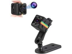 Mini cámara inalámbrica 1080P con visión nocturna y detección de movimiento, cámara de seguridad para el hogar Yizhood (negra)