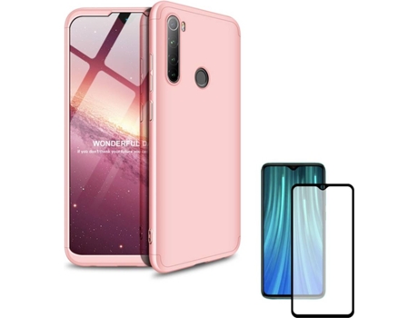Carcasa y Protector Xiaomi Redmi Note 8T Slim armor 360º Rosa
