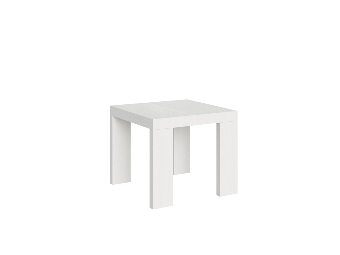 Mesa de Comedor ITAMOBY Roxell (90x90/246 - Paneles de Melamina - Fresno Blanco)