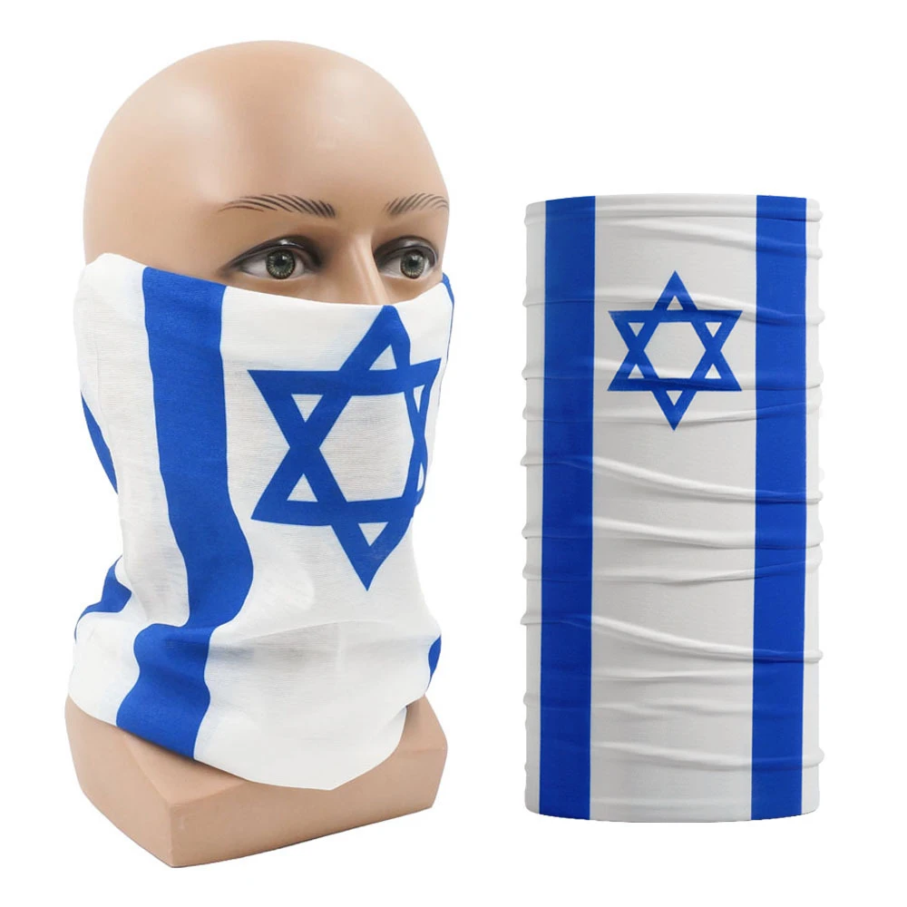 (25x50cm, 1 Pieza) Pañuelo Multifuncional Para La Cabeza Con La Bandera De Israel Para Deportes Al Aire Libre
