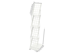 Portafolletos, diseño plegable, estructura de 4 niveles, blanco OEM