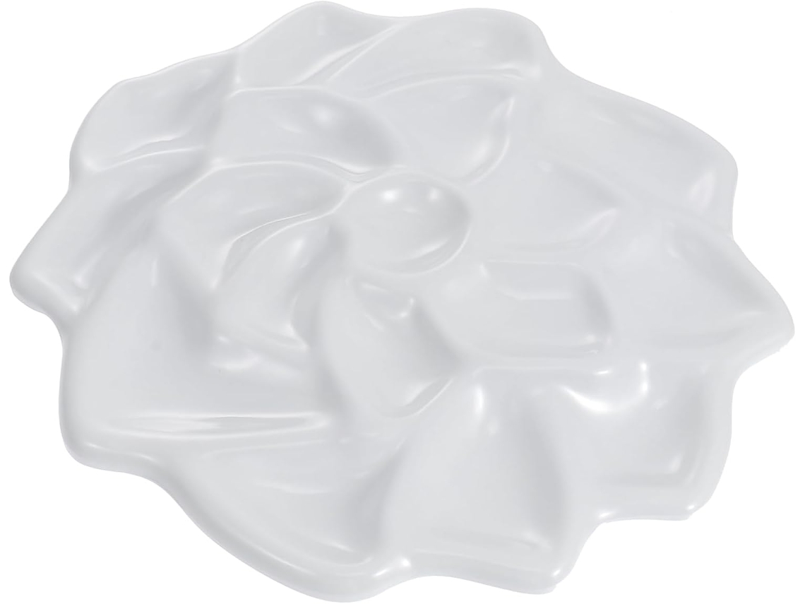 Bandeja De Pintura De Imitación De Porcelana Blanca Con Múltiples Agujeros