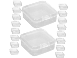 Cajas De Almacenamiento Transparentes Con Tapa, 5x2 Cm, 55 Unidades.
