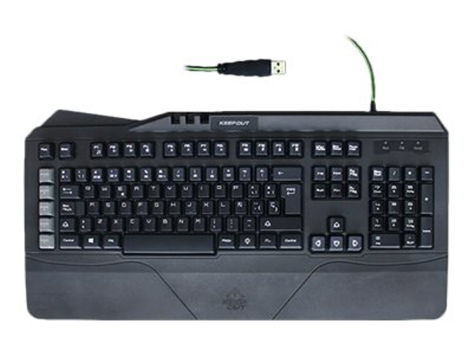 Teclado Gaming KEEP OUT F89Chv2 (Membrana - Español - Negro)