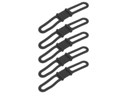Duuti 5pcs Correa De Silicona Para Bicicleta Soporte De Linterna Manillar Accesorios Multiusos Negro