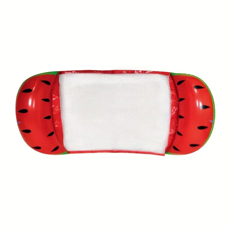 Cama flotante inflable para agua, tumbona plegable de verano, diseño de sandía, chrui