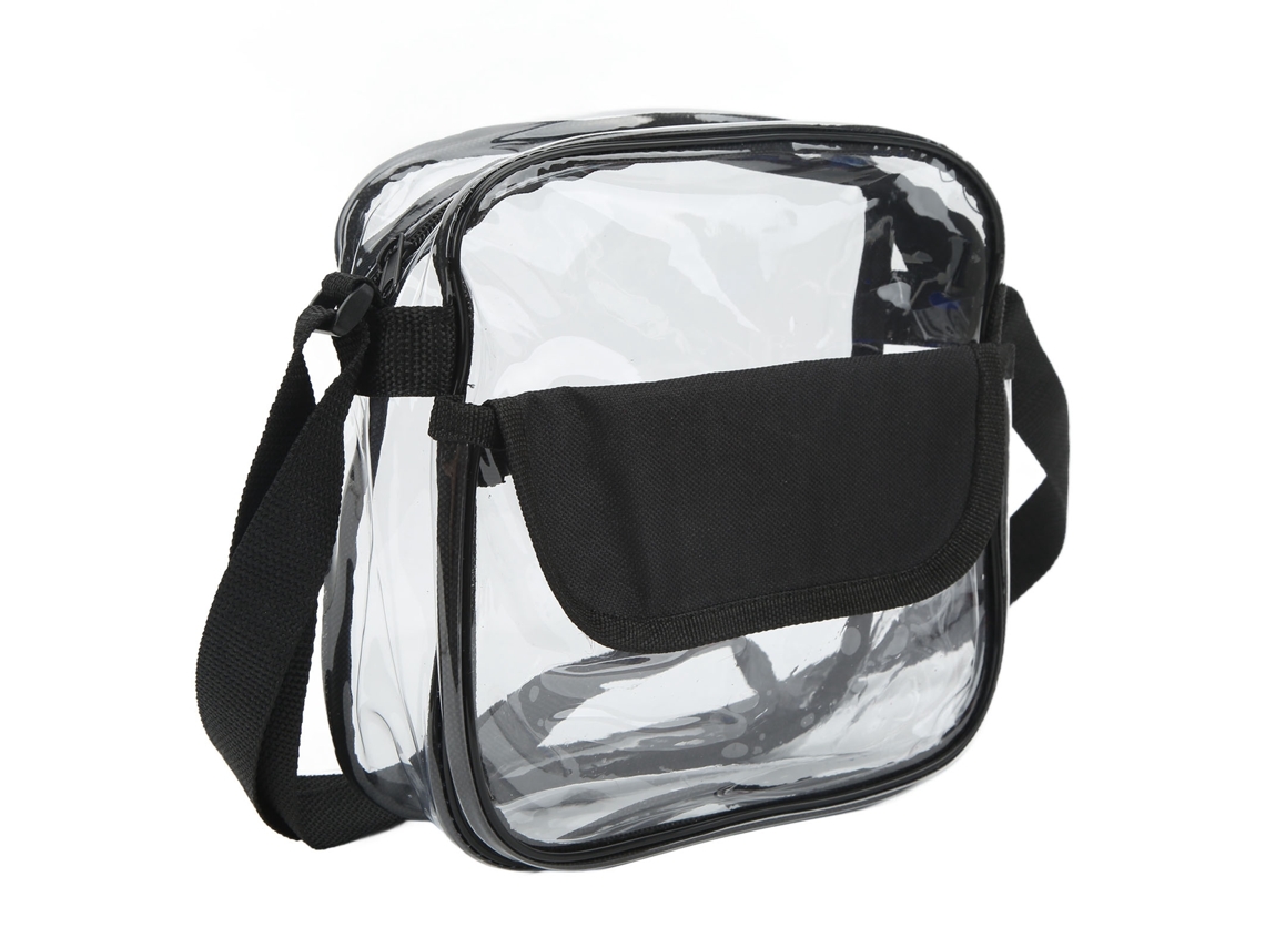 HYMNORA Bolso Transparente de PVC para Mensajería, Bolso de Hombro con Correa Ajustable para Compras Diarias, Playa y Viajes