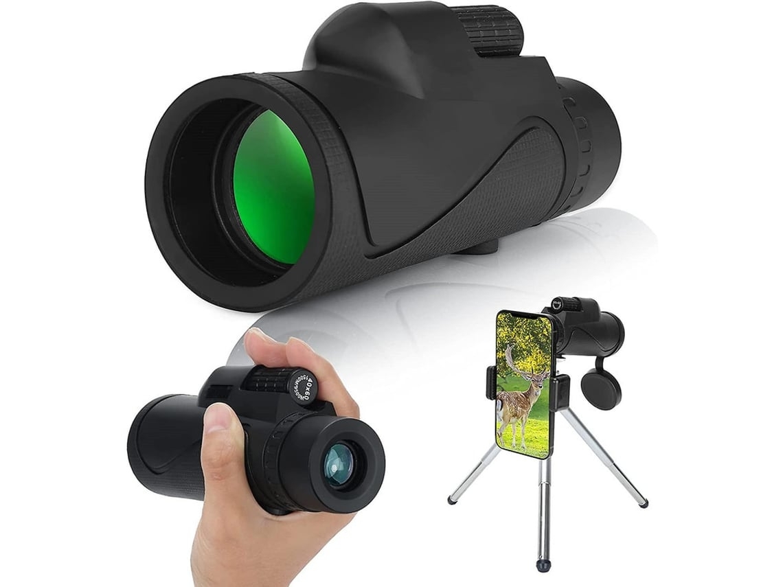 Telescopio monocular 40 60 para adultos, impermeable y antivaho con soporte para trípode, bolsa de almacenamiento Gusshious, carpeta universal