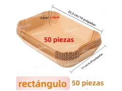 Papel de cocina, apto para freidoras, planchas y sartenes antiadherentes. MDUG (50 hojas rectangulares)