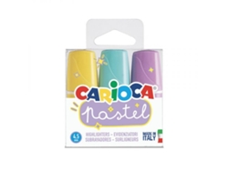 Marcadores fluor pastel pack 3 CARIOCA
