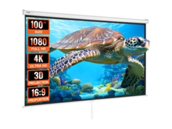 Pantalla de proyección plegable Tekmaquinas 254 cm 169 HD 4k