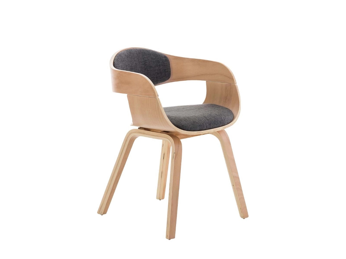 DUDECOR Silla Berlim De Tela Roble Y Gris Claro