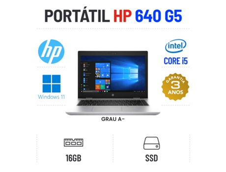 HP Probook 640 G5 14'' I5-8265U 16Gb RAM 240Gb SSD (Reacondicionado Como Nuevo)