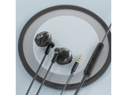Auriculares con cable y conector de 3,5 mm para música, juegos y deportes, con micrófono.