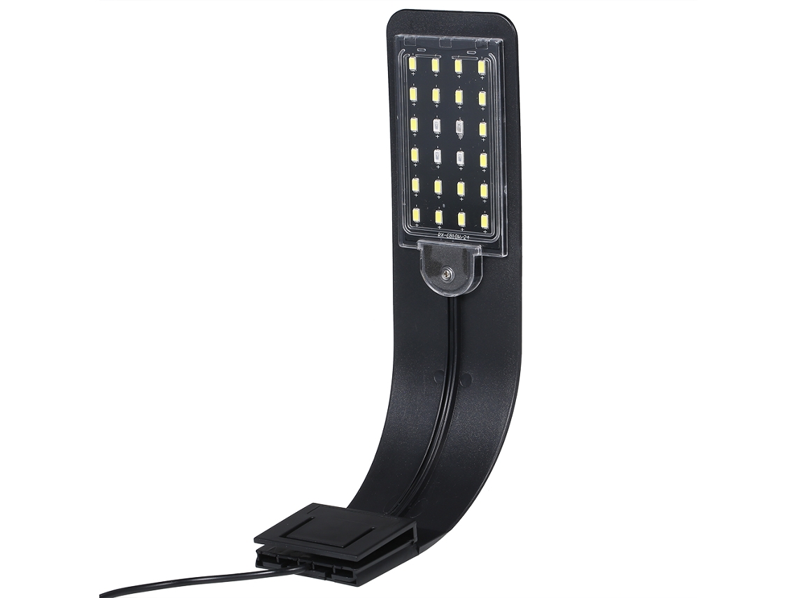 Rebe-luz De Acuario Led 24 Luces 10w Ac220v/110v Luz Blanca/azul Portátil Mini Clamp Para Peceras