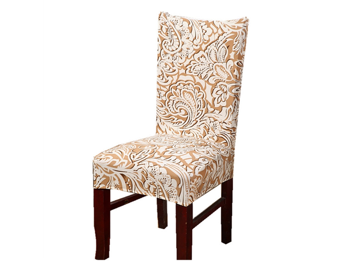 1 paquete de funda protectora extraíble para silla de comedor para el hogar, patrón de restaurante 11-Tamanho universal LUUCOZK
