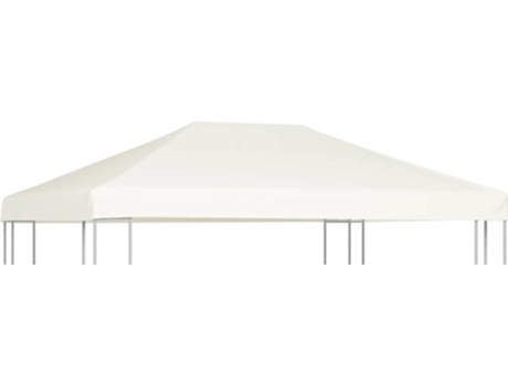 vidaXL Toldo de cenador 310 g/m² 4x3 m blanco crema