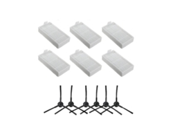 12 piezas compatibles con el cepillo lateral del robot aspirador Ilife V3, V5, X5 y V5s, filtros HEPA.
