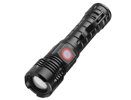Linterna LED recargable XHP50, linternas LED tácticas XHP50 de 6000 lúmenes altos con modos, lámpara de mano, IPX5 resistente al agua (negro) CHRON...