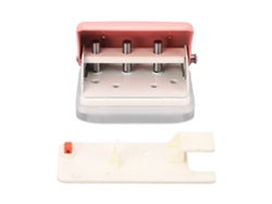 Taladro Portátil Rosa Con 3 Agujeros Para Papel Suelto, Capacidad Para 5 Hojas.