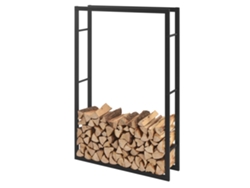 Soporte para Le�a [EN.CASA] (100 x 25 x 150 cm - Acero - Negro)