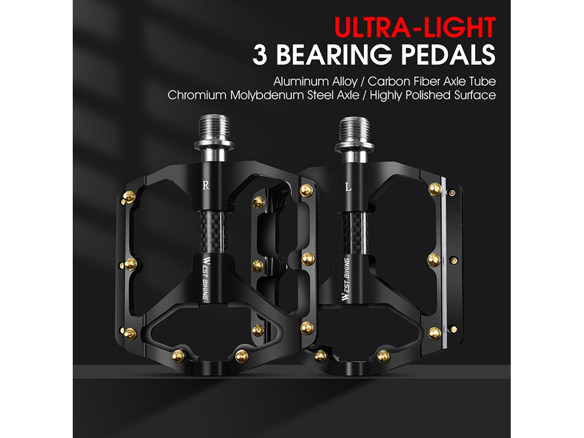Omni-pedales De Bicicleta De Aluminio Ultralivianos 3 Rodamientos Antideslizantes Impermeables Planos Anchos Accesorios De Bici