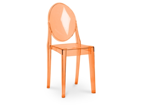Silla de Comedor Victoria Queen Transparente 50x35x92cm GHOST STYLE