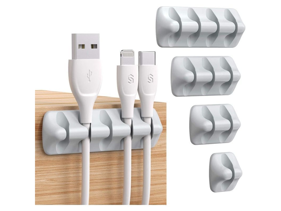 Organizador De Cables paquete De 5 Mini Soportes Adhesivos Para Cables Para Una Mejor Gestión Del Cableado.