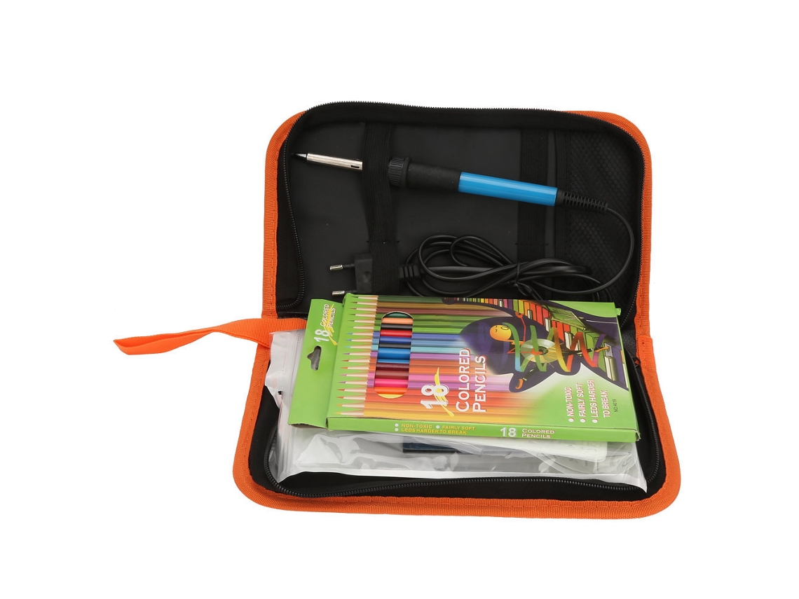 Kit De Soldador Eléctrico 60w 71pcs Pluma De Quemado En Madera Herramienta De Grabado Pirografía